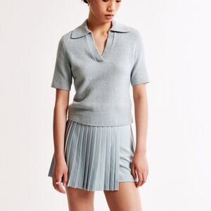 Light Blue Pleated Skort